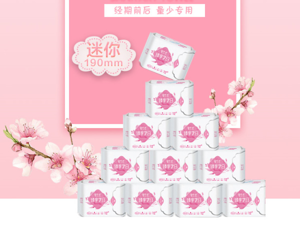 超薄迷你日用棉柔12片衛(wèi)生巾